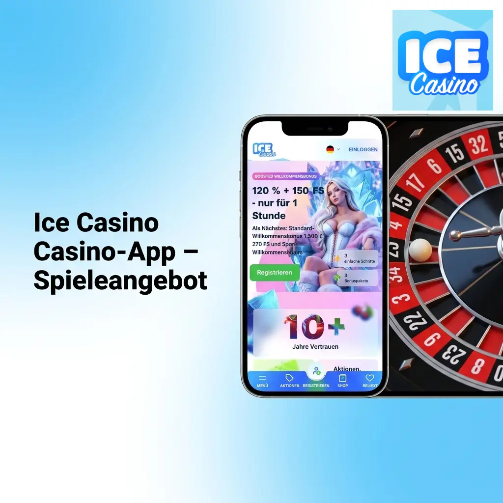 Ice Casino App Spieleangebot mit über 6.000 Slots, Live-Casino, Jackpot- und Tischspielen von 70+ Anbietern