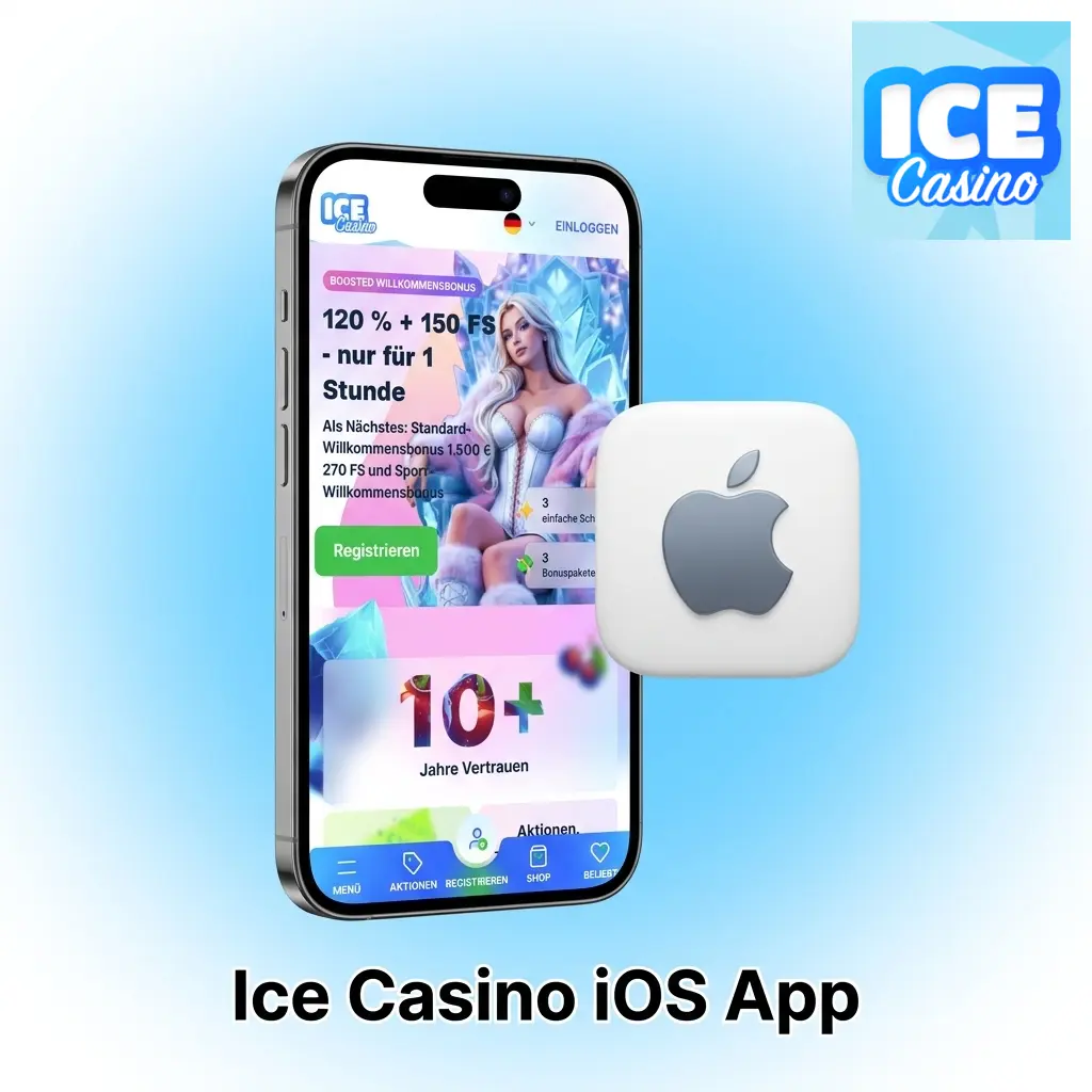 Ice Casino iOS App für iPhone und iPad – kostenloser Download mit vollem Casino- und Sportwetten-Zugriff