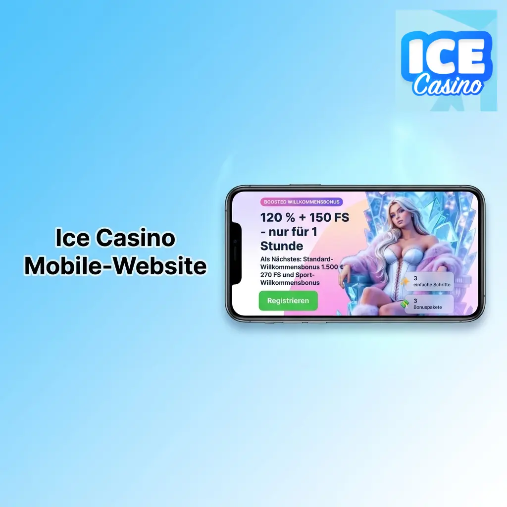 Ice Casino Mobile-Website auf Smartphone und Tablet – optimiert für iOS und Android ohne App-Download
