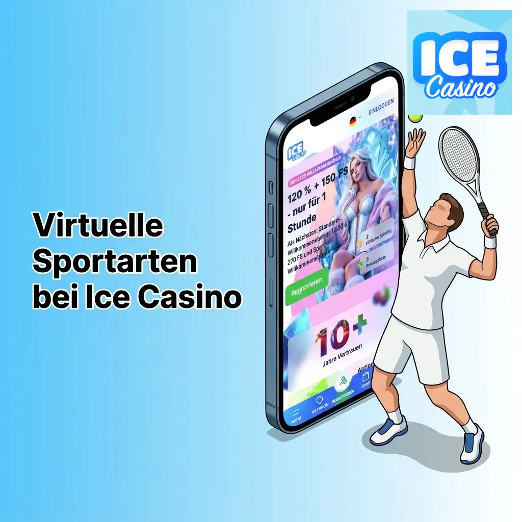Virtuelle Sportarten bei Ice Casino: Fußball, Pferderennen, Tennis und Basketball rund um die Uhr verfügbar