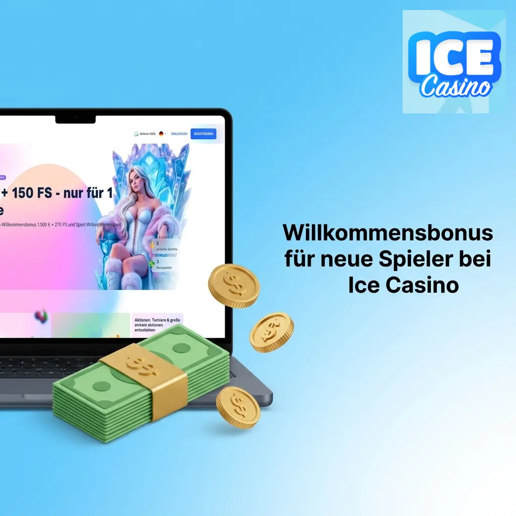 Ice Casino Willkommensbonus: bis zu 1.500 EUR und 270 Freispiele für neue Spieler über 4 Einzahlungen
