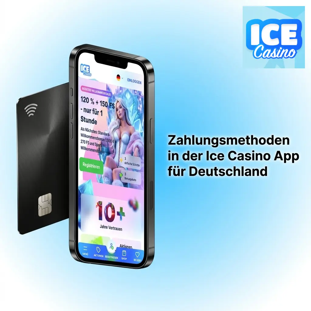 Zahlungsmethoden in der Ice Casino App: Visa, Mastercard, Skrill, Neteller, AstroPay für deutsche Nutzer